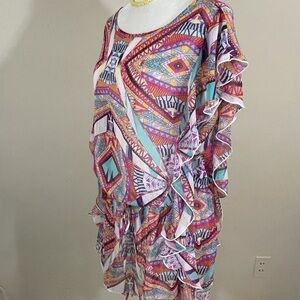 Jessica Simpson sz sm coverup or tunic abstract